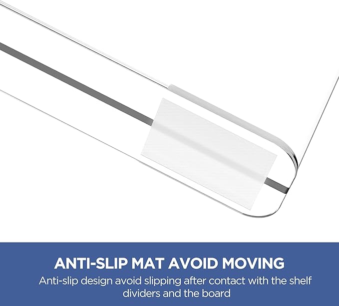 12 Pack 12 Inches [Extra Tall Version] Clear Shelf Dividers for Organization, Acrylic Closet Shelf Vertical Shelves Organizer for Bedroom, Kitchen and Office