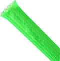 Braided Expandable Cable Sleeve, PET Wire Loom, Flexible Mesh Sleeving Cord Management for TV, Computer, Home Theater, Automotive, Protect Cat from Chewing Cords (Green, 1" x 25ft)