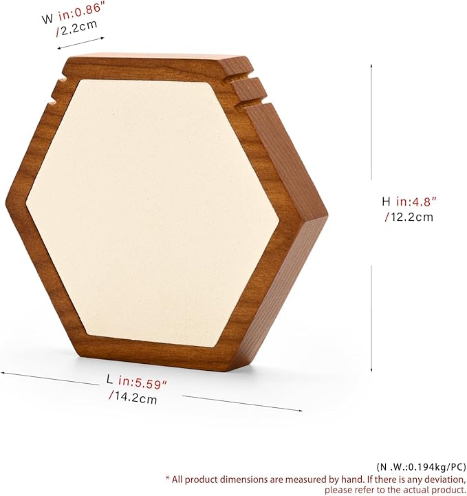 Solid Wood Hexagon Necklace Holder Stand Retail Hanging Jewelry Necklace Stand Display for Vendors(Beige)