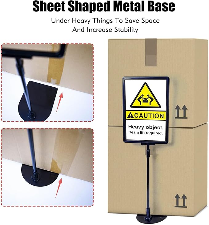 Retail Sign Holder for Display Indoor, Portable Signage Stand Double Sided Sale sign for Business Store Retail Market Vendor Advertising Trade Show Display (8.5x11, 6Pack)