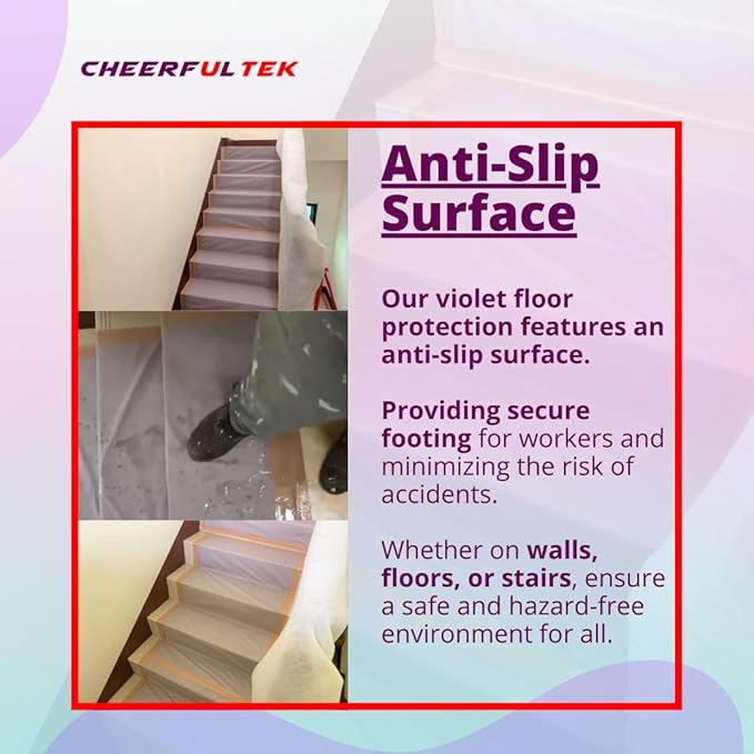 Heavy-Duty Temporary Floor Protection, All Purpose Scratch & Waterproof-Worry Free, Underlayment, Renovation & Construction Canvas Drop Cloth Tarp, Anti-Slip, Durable, Reusable 3'x150'-450 SQFT