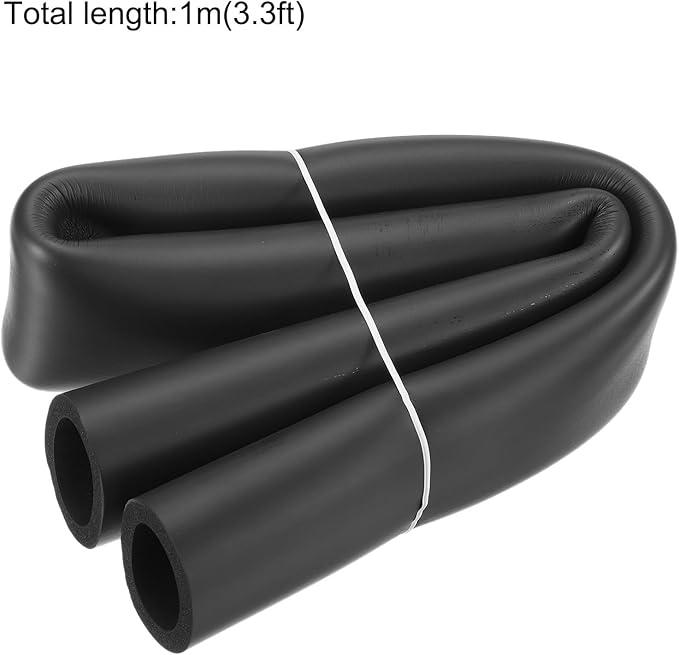 uxcell Foam Tubing for Handle Grip Support, 50mm(2") ID 65mm(2 9/16") OD 1m Length Black