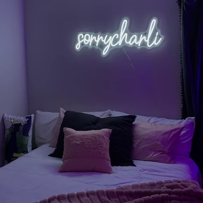 2026 Xmas Gift Custom Neon Sign, Personalized LED Light up Name Logo Neon Signs Customizable for Kids Boys Girls Room Bedroom Wall Decor, Wedding Birthday Party, Bar Shop Office (14-60 inch Large)
