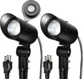 30W Ultra Bright Outdoor Spotlight, 5000K Daylight LED Bullet Light with Dusk to Dawn Photocell Sensor, 120V Plug in Landscape Spot Lights for Flag Pole, Yard, Garden, Tree, Statue (2 Pack)