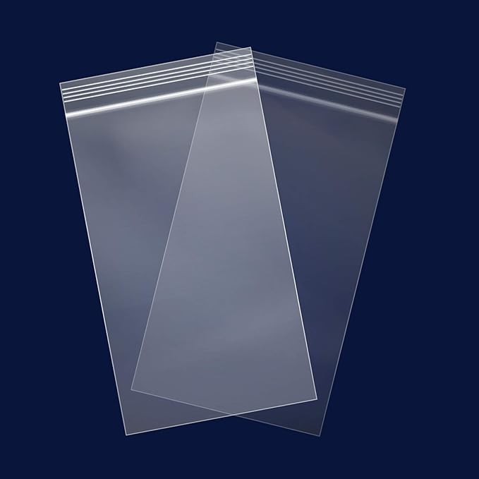 iMailer - 500 Count - 5" x 7" Small Zip Bags - Clear Reclosable Zip Plastic Poly Bags 2 Mil with Lock Seal Zipper for A2 A4 A6 Cards & Envelopes, Bakery, Cookies, Treats