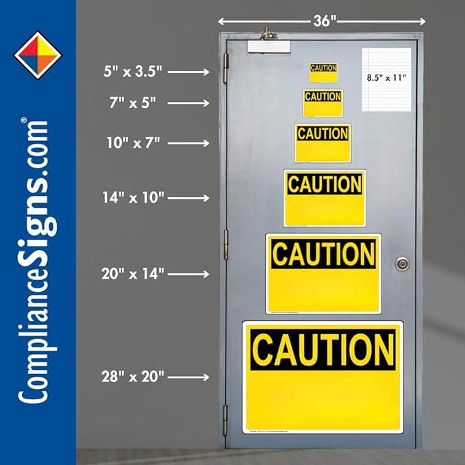 ComplianceSigns.com Emergency Spill Kit Label Decal, 5 x 3.5 inch 4-Pack Vinyl for Hazmat Industrial Notices Facilities, American Made Safety Stickers
