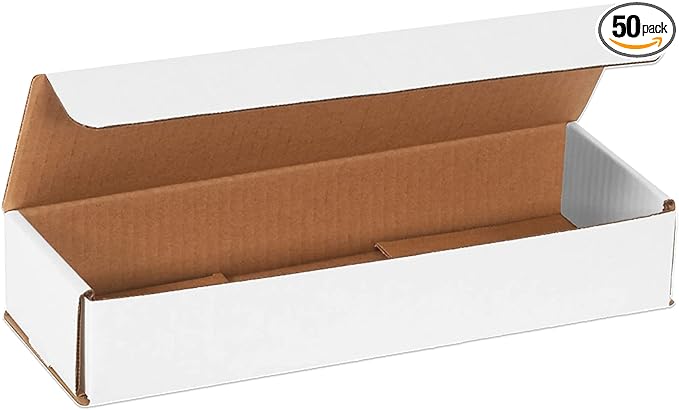 BOX USA Shipping Boxes Small 12"L x 4"W x 2"H, 50-Pack | Corrugated Cardboard Box Mailer for Packing, Moving and Storage 1242