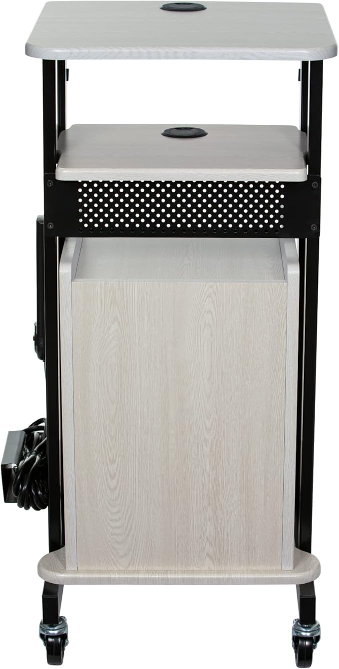 OEF Furnishings Premium Plus Presentation Cart with Storage Cabinet