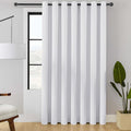 ChrisDowa Room Divider Curtain 84 Inches Long, Wide Blackout Sliding Door Curtain for Bedroom, Room Darkening Privacy Window Curtain for Patio Door (1 Panel Set, Greyish White, 100 x 84 Inch)