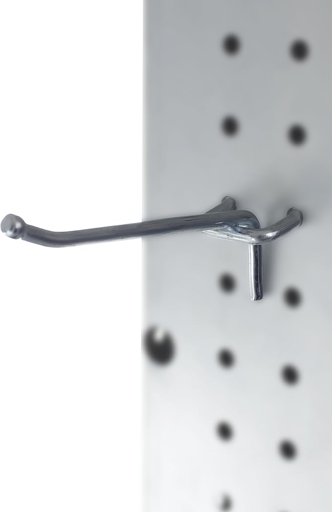 Presa Heavy Duty Metal Peg Board Shelving Hooks, 4-Inch, 50-Pack