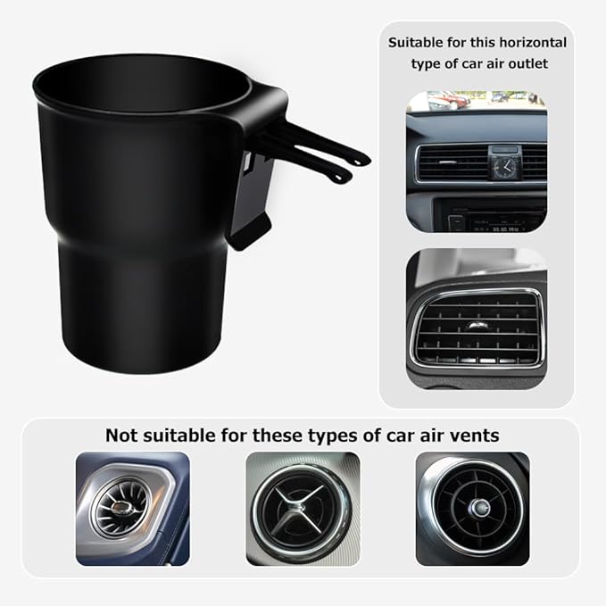 Car Cup Holder Organizer Drink Bottle Holder Stand Plastic Trash Container for Cellphone Keys Water Bottles Pen Food and So On