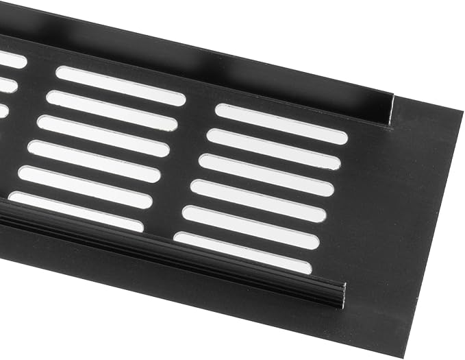Vent Systems 15.75 x 2.36 (Outer Size) Air Supply Ventilation Grille - Brown Aluminum Rectangle Intake/Exhaust Door Vent Deflector - HVAC for Home Improvement Floor, Wall Duct Cover