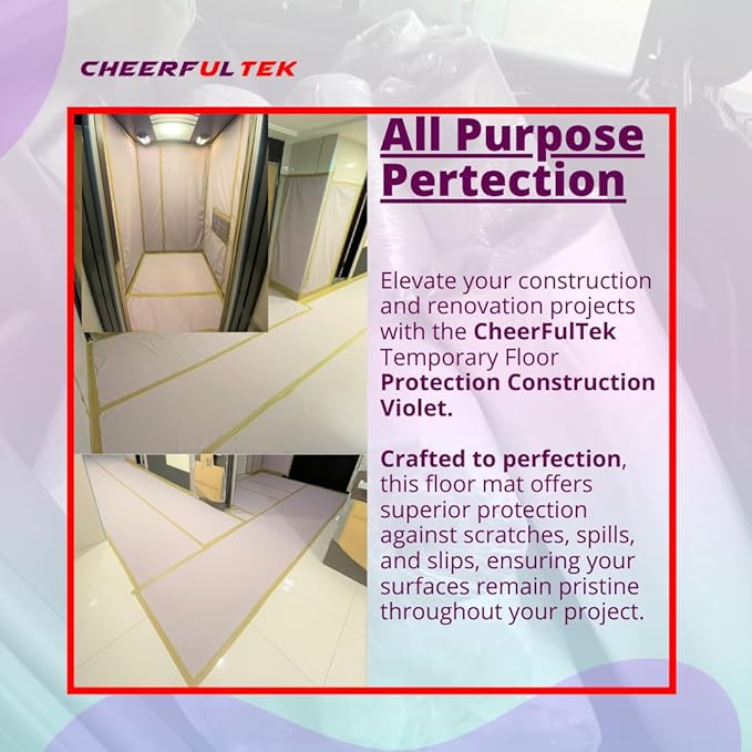 Heavy-Duty Temporary Floor Protection, All Purpose Scratch & Waterproof-Worry Free, Underlayment, Renovation & Construction Canvas Drop Cloth Tarp, Anti-Slip, Durable, Reusable 3'x150'-450 SQFT