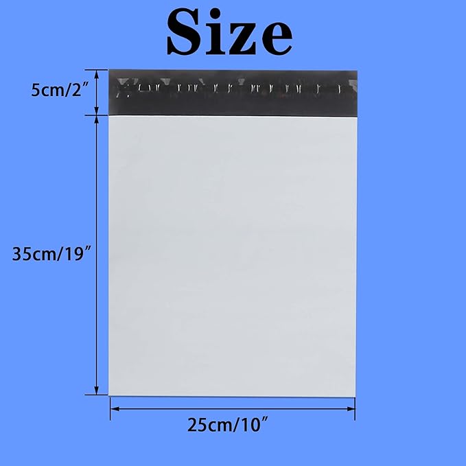 newlng 200pcs 10x13" / 250x350mm Poly Mailers Shipping Bags Mailing bags White Shipping Envelopes Self-sealing Adhesive Waterproof and Tear-Proof Packaging Bags Poly Bag for Clothing Books Gift