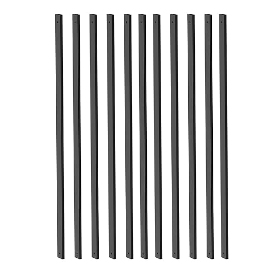 60 Pack Deck Balusters 36'' Straight Deck Railing Balusters (Rectangle) with End Caps & Screws,Hollow Rectangle Deck Balusters for Deck Railing Porch