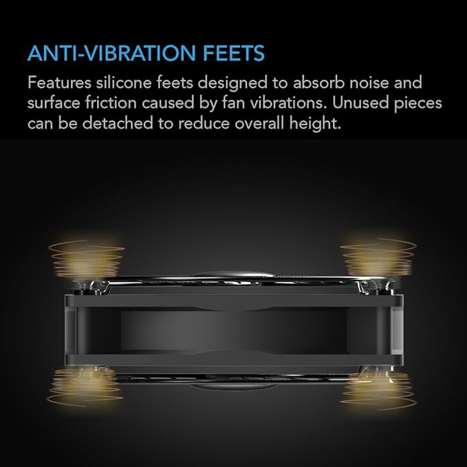 AC Infinity MULTIFAN S3, Quiet 120mm USB Fan, UL-Certified for Receiver DVR PlayStation Xbox Computer Cabinet Cooling