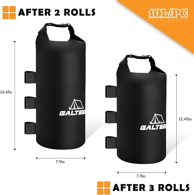 Canopy Water Weight Bag,112 LBS Canopy Weights Sand Bags,Canopy Tent Weights for Canopy Legs,Heavy Duty Weights Bags for Pop Up Tent Gazebo Legs(Without Sand)