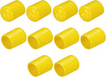 uxcell 10pcs Rubber End Caps 19mm(3/4") ID Vinyl Round End Cap Cover Screw Thread Protectors, Yellow