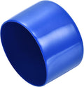 uxcell 4pcs Rubber End Caps 60mm(2 3/8") ID Vinyl Round Tube Bolt Cap Cover Screw Thread Protectors Blue, 40mm Height