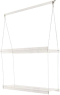 Hanging Acrylic Shelves for Windows (28" Wide, 2 Shelves - 35" Tall)