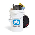 PIG Spill Kit in Bucket | Absorbs Oils, Water & More | 4-Gallon Absorbency | Fast Spill Response | KIT213