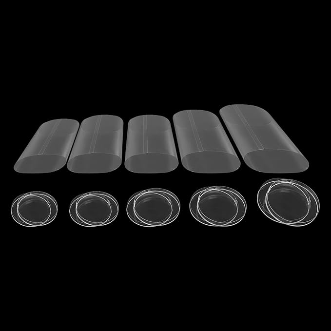5PCS Clear Cylinder Pedestal Stands, Acrylic Transparent Round Pedestal Display Plinth Pillars, Acrylic Cylinder Round Display Plinth Cake Tables for Party, Flowers, Event Decoration
