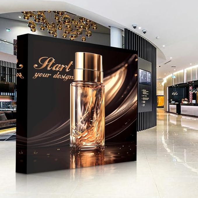 Customize Trade Show Fabric Pop Up Display Tension Fabric Banner Portable Aluminum Display Store Sign Holders Booth Holder Print and Frame Set 7.5×7.5 FT