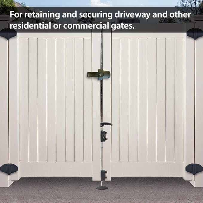 D&D Technologies LB224BX LokkBolt Premium Drop Bolt, Lockable Security Drop Bolt, for Wood and Vinyl Gates, 24" Length