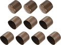uxcell 10pcs Rubber End Caps 44mm(1 3/4") ID Vinyl Round End Cap Cover Screw Thread Protectors Brown