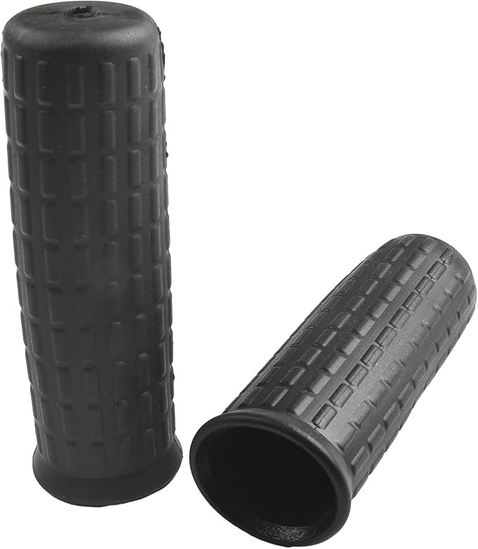 2Pcs Wheelbarrow Handle Covers 12-32mm Rubber Grip Sleeves Non Slip Garden Cart Handles Shock Absorption Black(114 x 20mm)