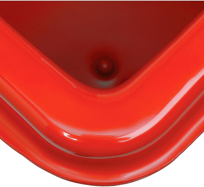 Global Industrial 20 Bushel Plastic Bulk Box Truck, Steel Chassis Base, 1200 lbs. Capacity, 4" Non-Maring Rubber Casters, Red, 50-2/5"L x 34-3/5"W x 35-3/5"H