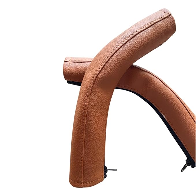 Baby Stroller Handle Protect Cover Compatible for Uppababy Vista V1 V2 Stroller, Armrest Bar Sleeve Case, Stroller Accessories, One Pair (Brown)
