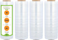 PSBM 4 Rolls 18 Inch x 1500 Feet 80 Gauge Stretch Film/Wrap Heavy Duty, Industrial Strength Clear Shrink Wrap for Shipping, Packaging, Moving, Bundling or Storage