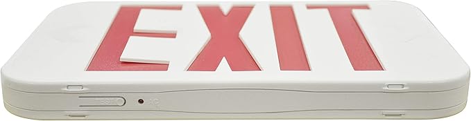 LIT-PaTH LED EXIT Sign, Emergency light with Double Face and Back Up Batteries- US Standard Red Letter Exit Lighting, UL 924 and CEC Qualified, 120-277 Voltage, 4-Pack