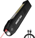 Mossy Oak Rechargeable Flat Flashlight, 1200LM Pocket Work Light with Red Light Beam, Magnetic Base & Clip, Slim 5-Mode LED Flashlight for EDC, Outdoor & Home Use - Idea Christmas Gift for Men