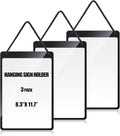Thyle 3 Pcs Business Retail Hanging Sign Holder 8.3 x 11.7 Inch Plastic Advertising Signage Sign Holder Craftsman's Stall Clear Poster for Store Supermarket Exhibition Mall Restaurant Display