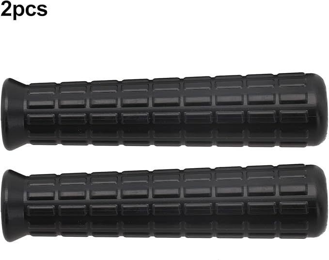 2Pcs Wheelbarrow Rubber Handles Replacement, Anti-slip Handle Grip Covers Weatherproof Handles Non-Slip Round Tubes for Garden Carts(114x16mm Black)