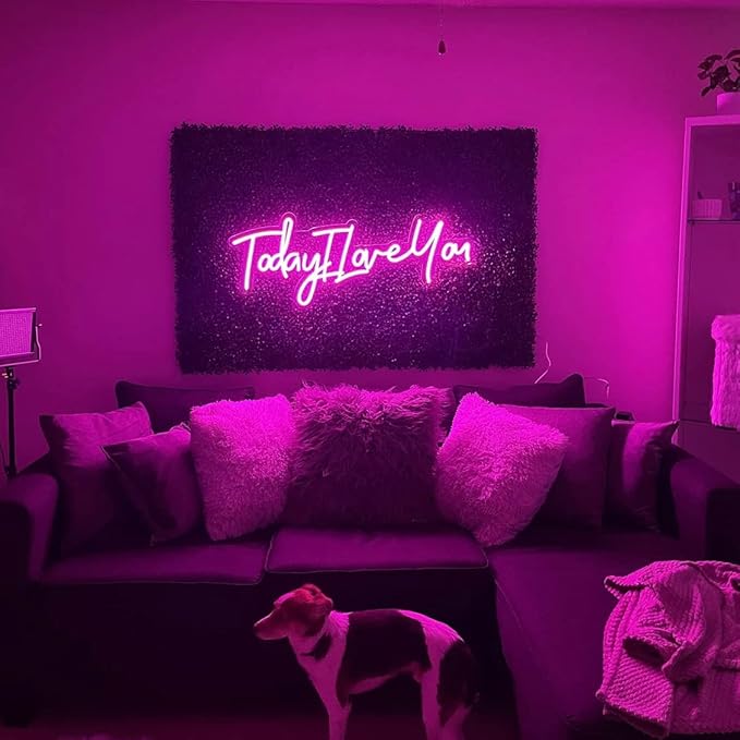 GYIODFU LC-Sign Custom Neon Signs for Wedding, Bedroom, Party, Personalized Dimmable Led Neon Sign for Wall Decor, Birthday Gift, Shop Business Signs