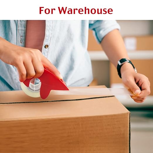 Packing Tape with Dispenser, 6 Packs Noiseless Clear Packaging Tape for Shipping Packaging Moving Tape for Boxes, Strong Adhesive, Smoothly and Quietly, 1.96 Inch X 33 Yards