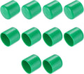 uxcell 10pcs Rubber End Caps 33mm(1 5/16") ID Vinyl Round End Cap Cover Screw Thread Protectors Dark Green