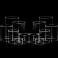 Jetec Hexagonal Jewelry Display Risers Hexagonal Market Display Risers Stands Acrylic Showcase Acrylic Stand for Jewelry Model Figures Decoration, 6 Sizes(Clear,12 Pieces)
