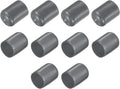 uxcell 10pcs Rubber End Caps 18mm ID Vinyl Round End Cap Cover Screw Thread Protector Dark Grey