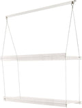 Hanging Acrylic Shelves for Windows (34" Wide, 2 Shelves - 35" Tall)