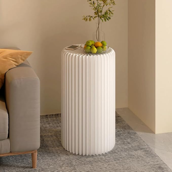 Cylinder Stands for Party,White Paper Display Stand,Reusable,Waterproof and Foldable Cylindrical Pedestal,Suitable for Event Scenes such as Parties and home Decoration,Bearing 660 Pounds