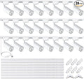 Super Brightness 6000K Cool Light Dimmable Brightness 25W 2000lm H Type LED Track Lighting Kit System with 26 FT Track Rails, Ceiling Spotlight Fixture with Installation Package