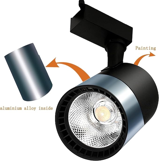 Black J&L Type Track Lighting Complete Kit, 25 W Plug in LED Lighting Complete Kits 24 Packs Extra Brightness 3000K Warm Light with Extra 26.24FT Track Rails