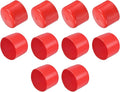 uxcell 10pcs Rubber End Caps 54mm ID Vinyl Round End Cap Cover Screw Thread Protector Red