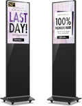 MWE 32 Inch Indoor Floor Standing Digital Signage Advertising Display Kiosk LCD Screen Commercial Totem Android System Vertical Poster with Auto Media Player