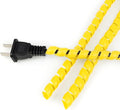 Spiral Cable Wrap, 16.4ft, 33ft Wire Protection Sleeve Cover Cable Organizer Pipe Flexible Spiral Wrap Winding Tube Prevent Cat from Chewing Cables (Yellow, 10mm (3/8")-16.4ft)