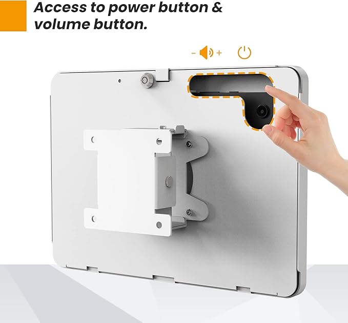 Tablet Wall Mount Compatible with Samsung Galaxy Tab S9 & S9 FE, All Metal, Anti-Theft Lock Adjustable Tablet Stand